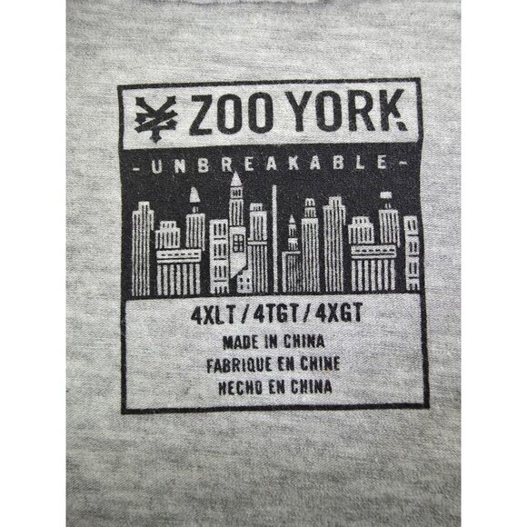 Zoo Your Unbreakable Size 4XLT Mens Triangle White Gray Colorblack Logo Henley - Picture 4 of 10